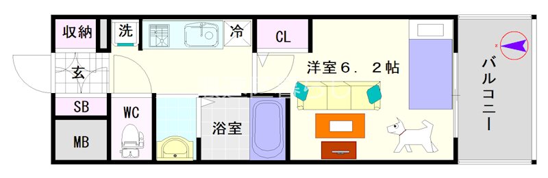 エステムコート難波Ⅶビヨンド 間取り