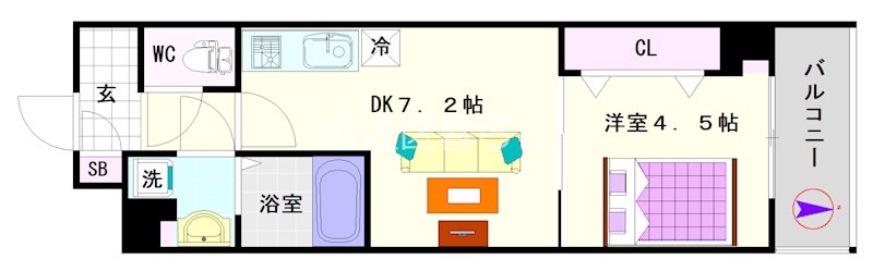 Gioia  Namba 間取り