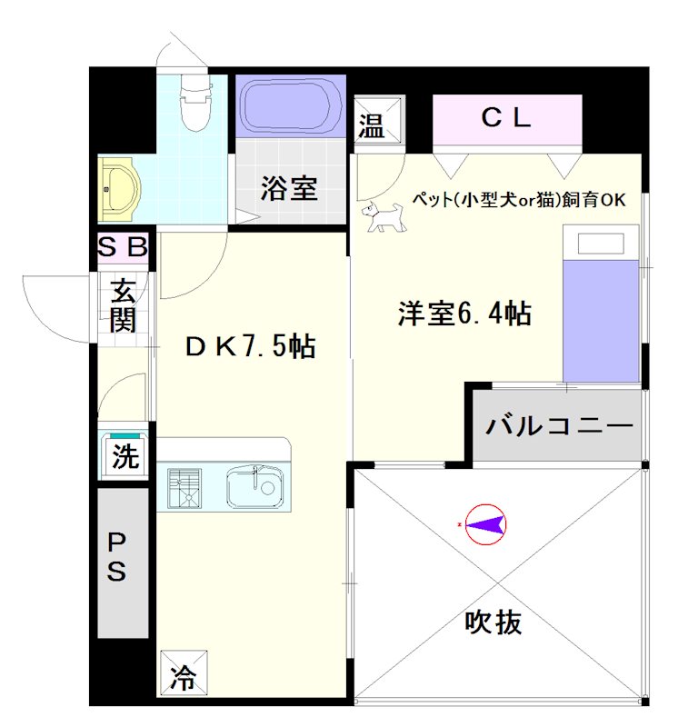 ワイズコート難波ウエスト 間取り