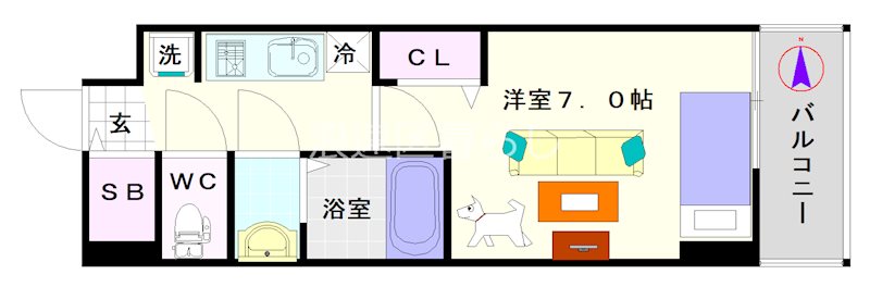 スプランディッド難波ＷＥＳＴ 間取り