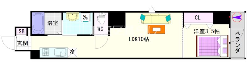 URBAN　PARK難波南 間取り