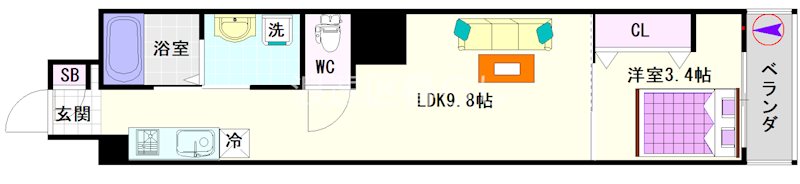 URBAN　PARK難波南 間取り