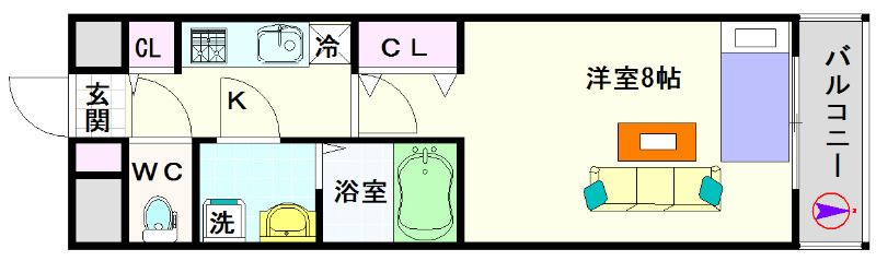 ウィルテラスなんば南 間取り