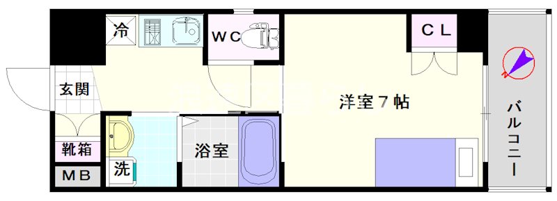 ELLE難波WEST 間取り