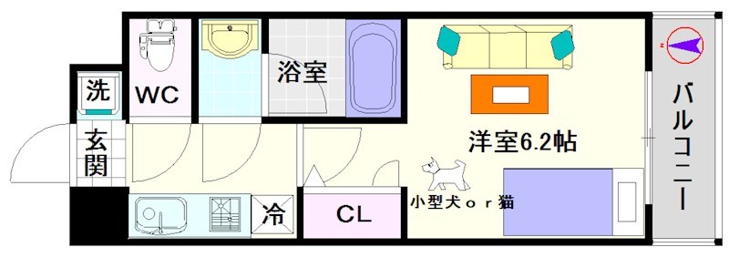 スプランディッド難波Ⅰ 間取り