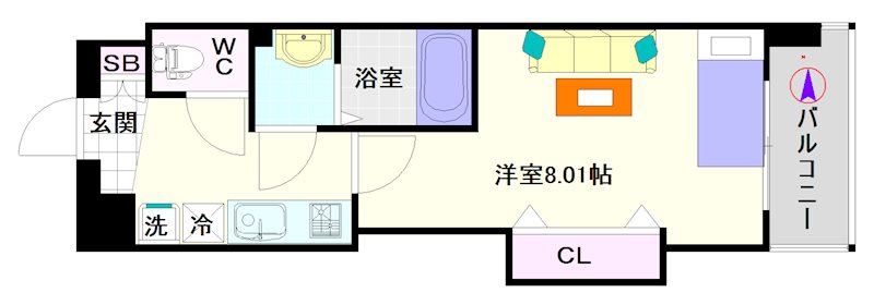 Luxe難波西Ⅱ 間取り