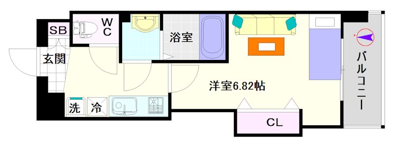 Luxe難波西Ⅲ 間取り