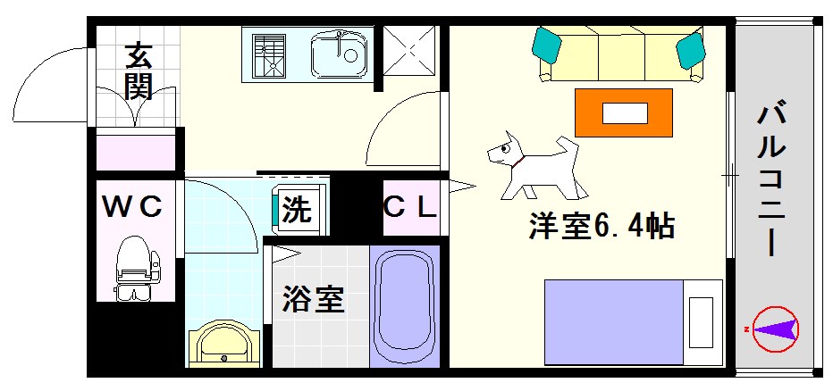 グランパシフィック大国町 間取り