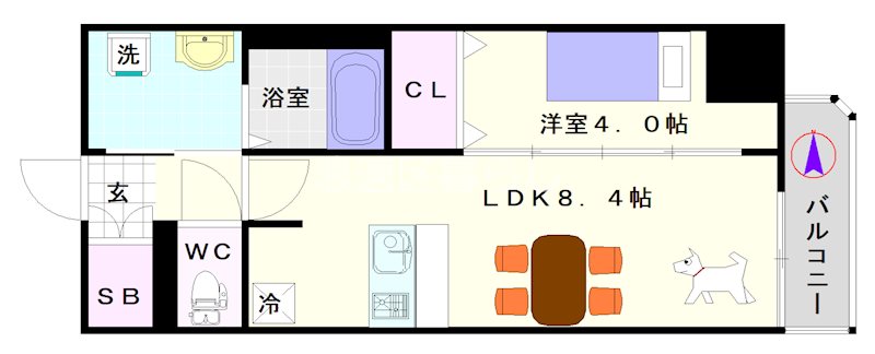 スプランディッド難波ＷＥＳＴ 間取り