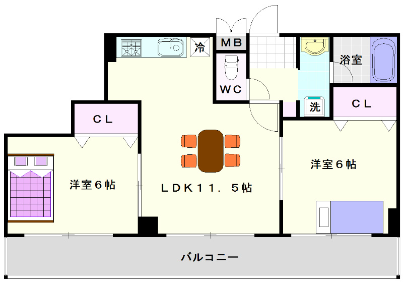 エクセル難波 間取り