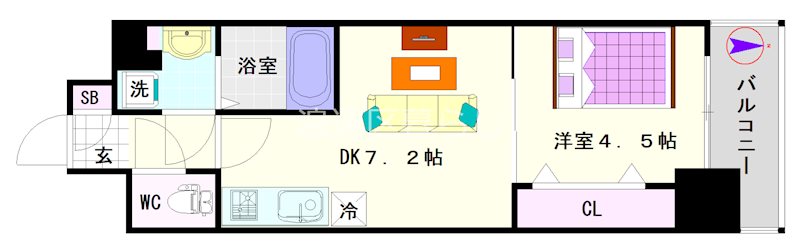 Gioia  Namba 間取り