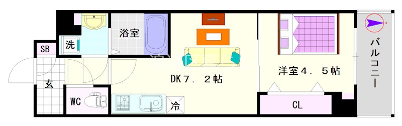 Gioia  Namba 間取り