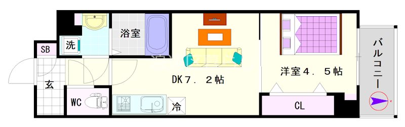 Gioia  Namba 間取り