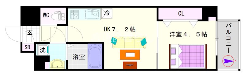 Gioia  Namba 間取り