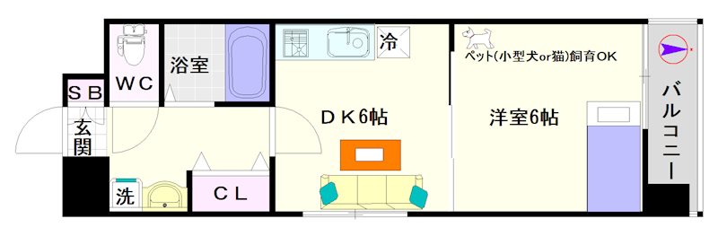 アモエニタス夕陽丘 間取り