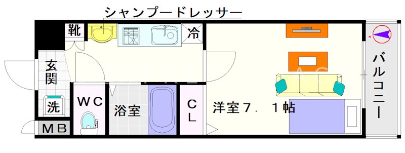 エスリードコート難波ウエスト 間取り