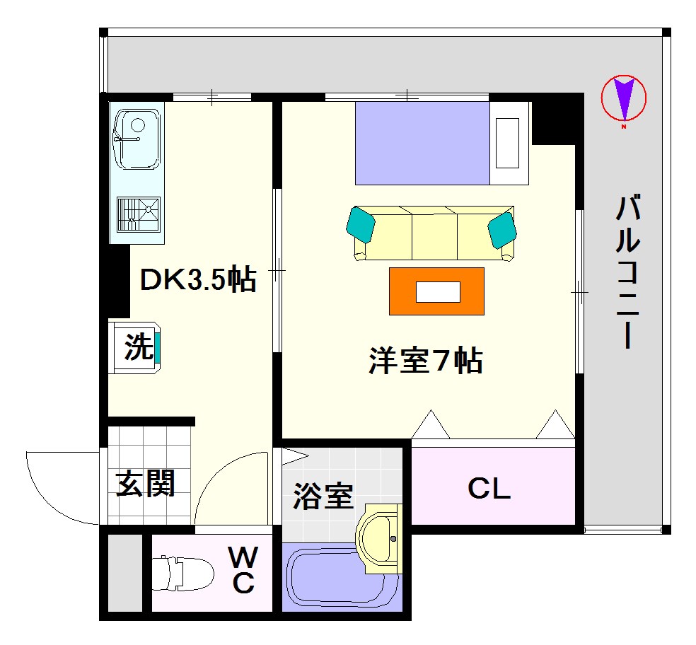 エクセル難波 間取り
