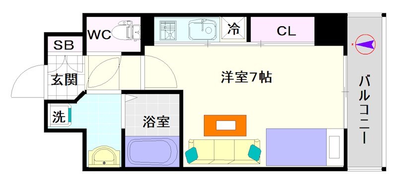 S-RESIDENCE NAMBA VIALE 間取り
