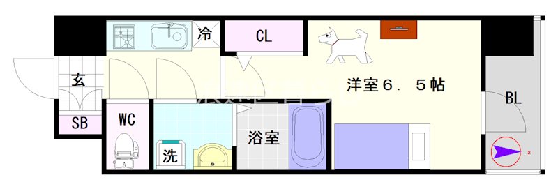 エスリードレジデンス大阪難波 間取り