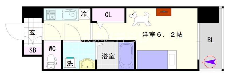 エスリードレジデンス大阪難波 間取り