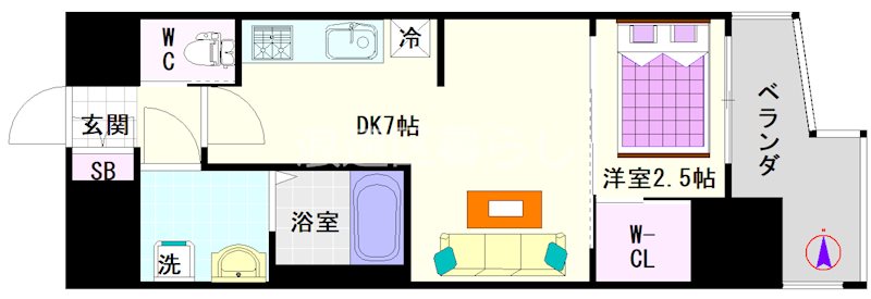 エスグランデ難波サウス 間取り