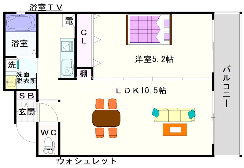 エルミタージュ難波南Ⅱ 間取り