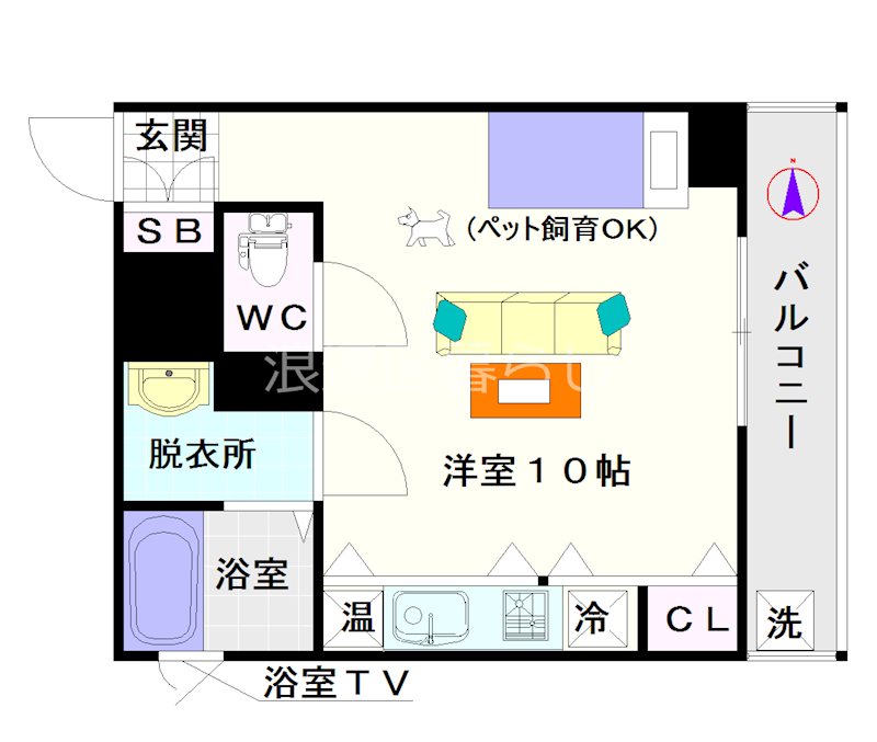 エルミタージュ難波南Ⅱ 間取り