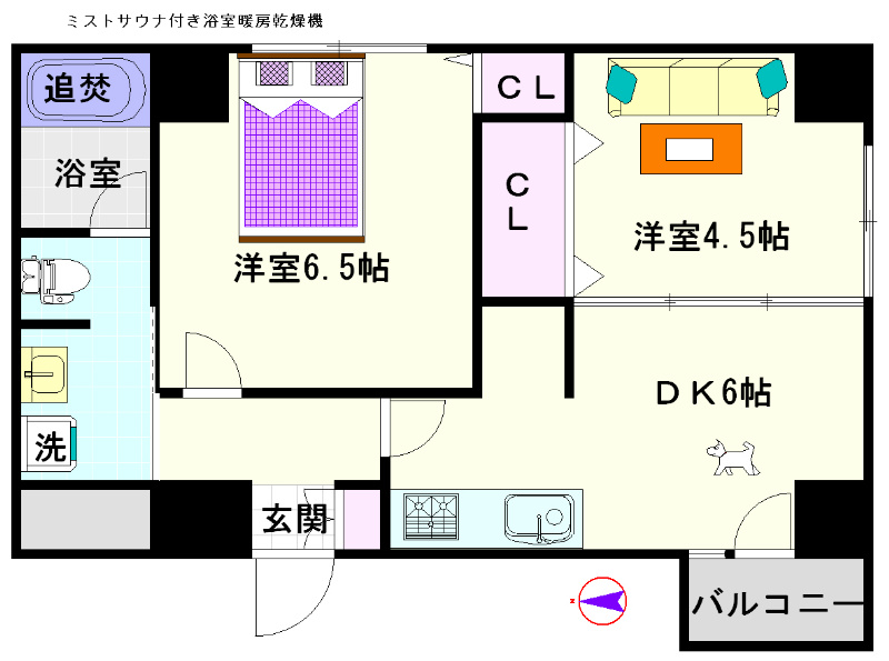 ＺＥＵＳ難波ＣＵＢＥ 間取り