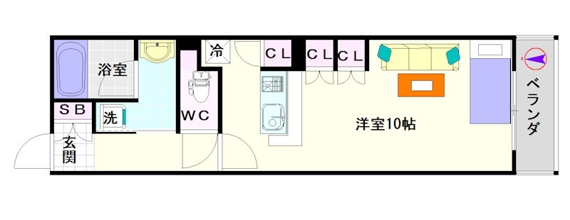ＣＩＴＹ　ＳＰＩＲＥ難波ＷＥＳＴ 間取り