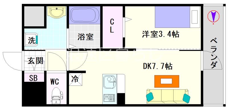 大阪難波Noah 間取り