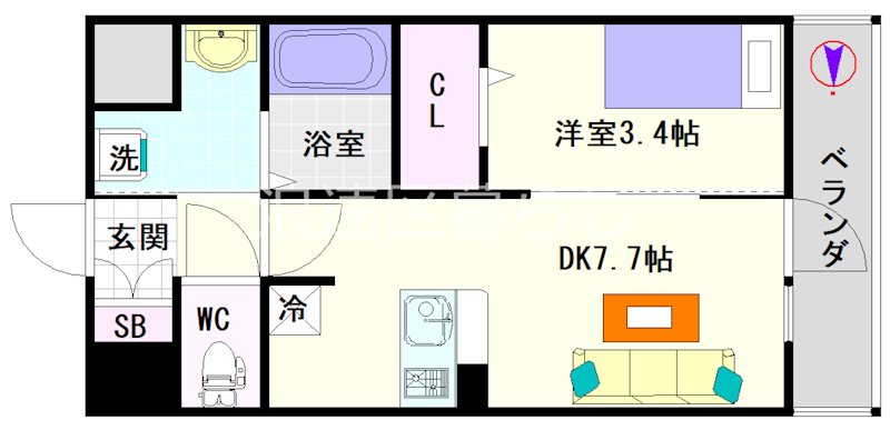 大阪難波Noah 間取り