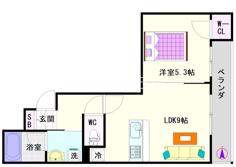 グランデージ難波南 間取り
