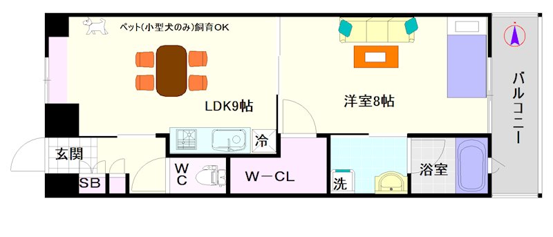S-RESIDENCE学園坂 間取り