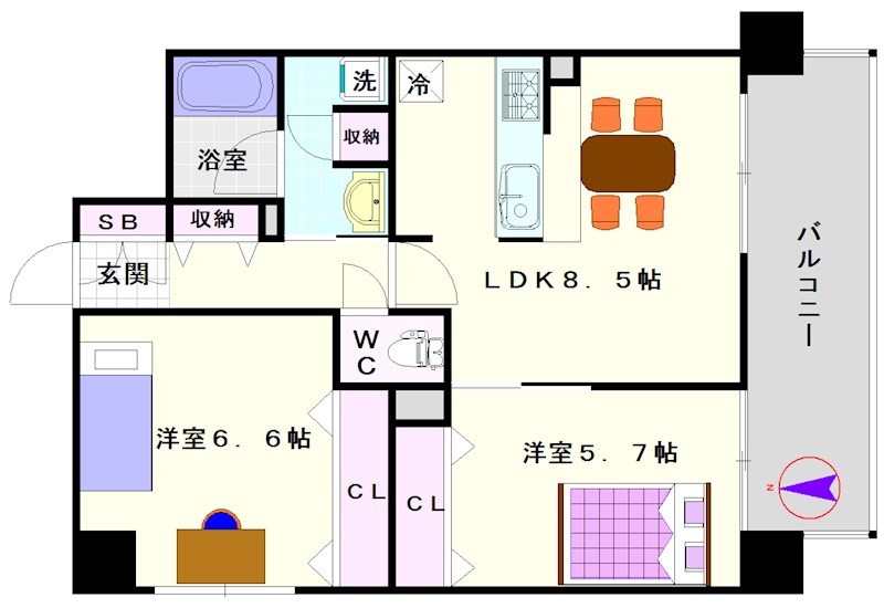 グランディールＮＡＭＢＡ 間取り