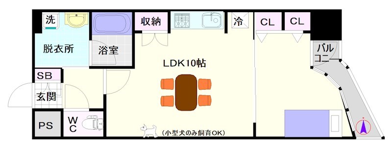 S-RESIDENCE学園坂 間取り