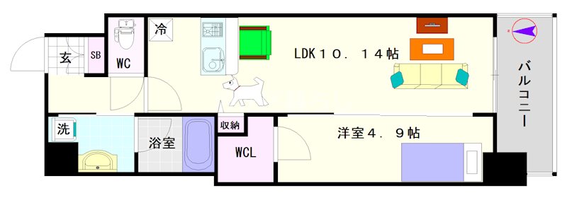 Alivis桜川 間取り