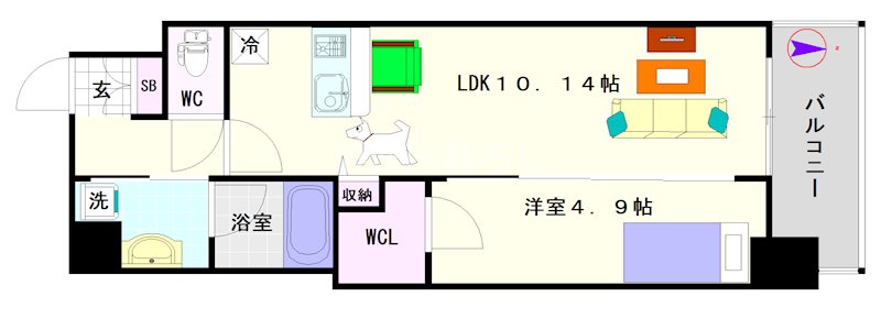 Alivis桜川 間取り