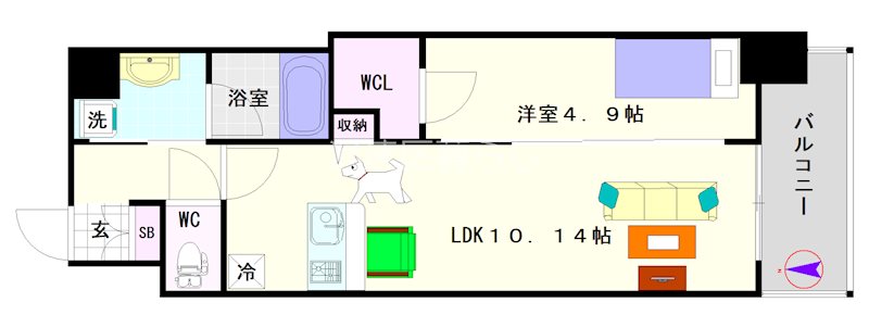 Alivis桜川 間取り