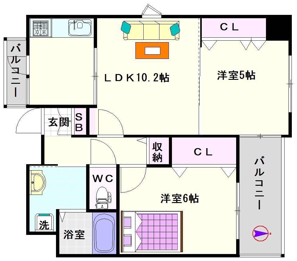 abitare Naniwa Inari 間取り