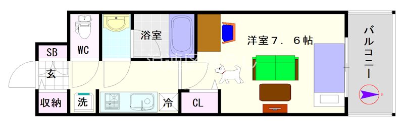 Alivis浪速東SoL TERRACE 間取り