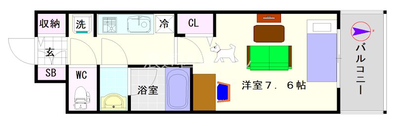 Alivis浪速東SoL TERRACE 間取り