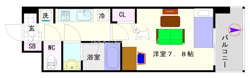 Alivis浪速東SoL TERRACE 間取り