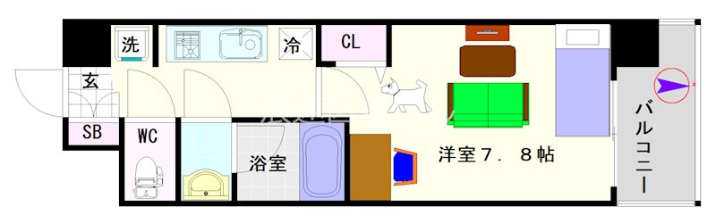Alivis浪速東SoL TERRACE 間取り