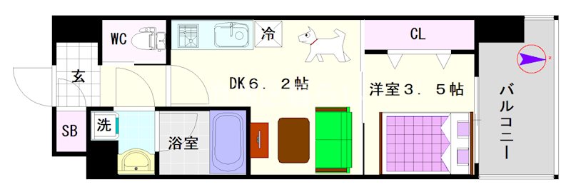 Alivis浪速東SoL TERRACE 間取り