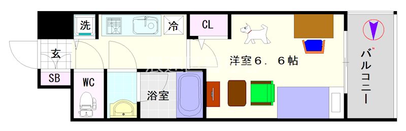 エスリード難波VALORE 間取り