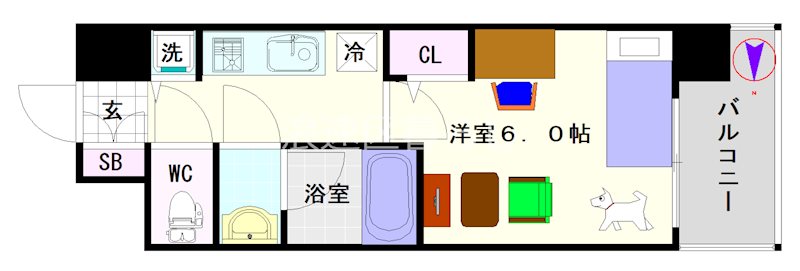 エスリード難波VALORE 間取り