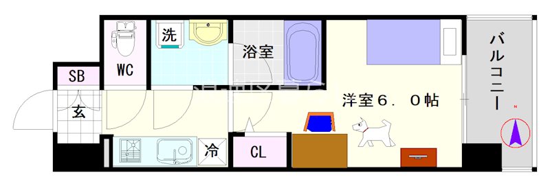 エスリード難波VALORE 間取り