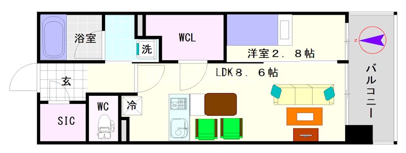 プラウド難波 間取り