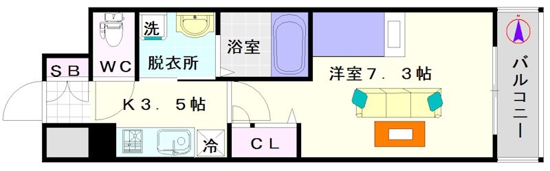 エスリード難波ＷＥＳＴ 間取り
