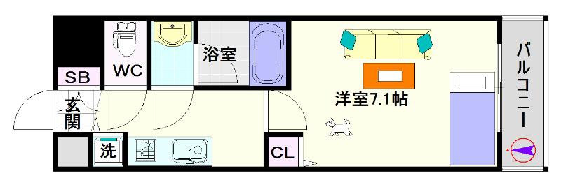 レオンコンフォート難波サウスゲート 間取り